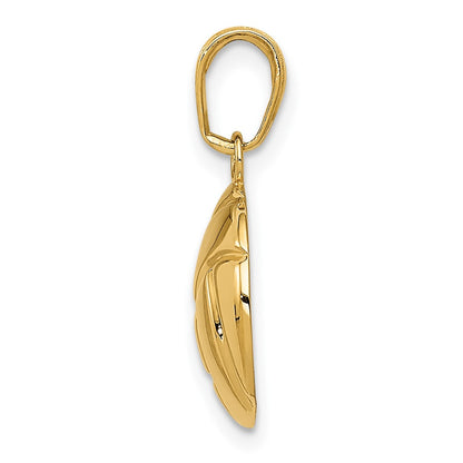 10K Yellow Gold Gold Polished Volleyball Pendant