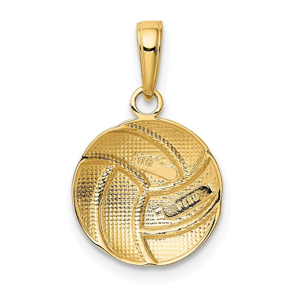 10K Yellow Gold Gold Polished Volleyball Pendant