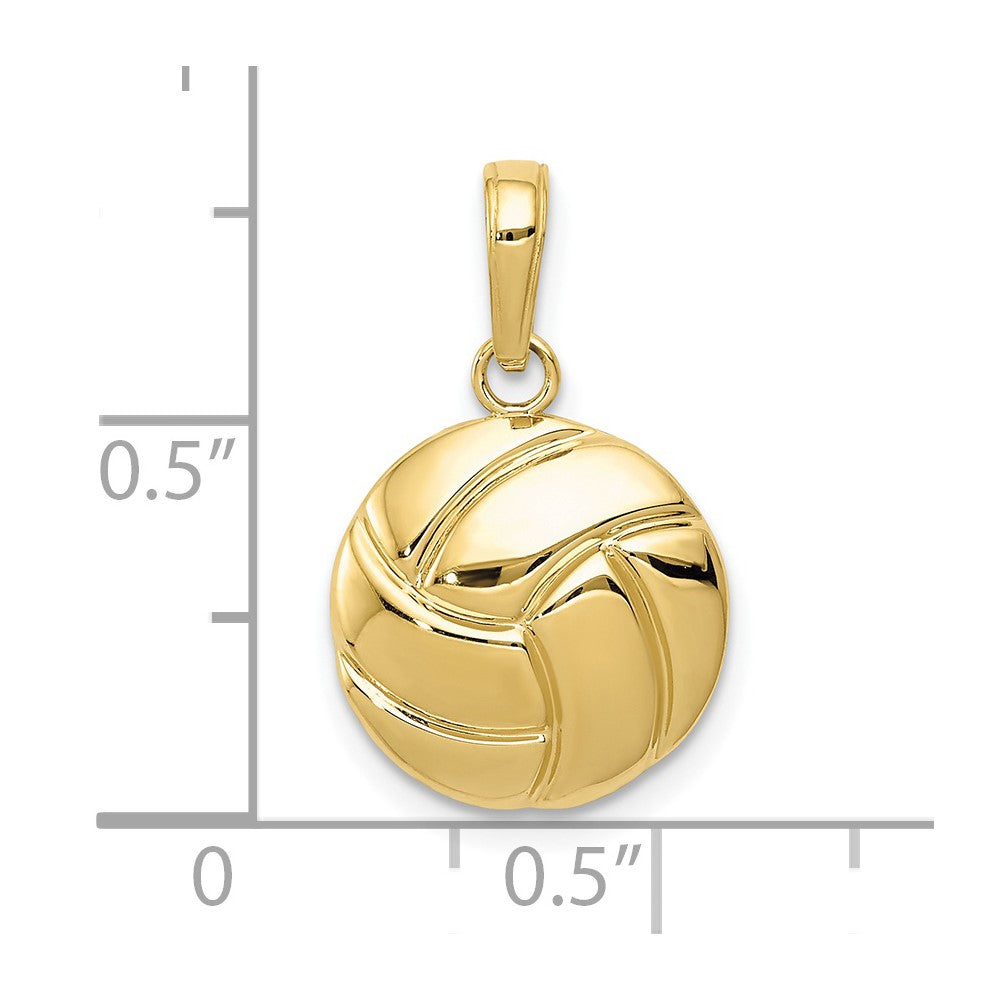 10K Yellow Gold Gold Polished Volleyball Pendant