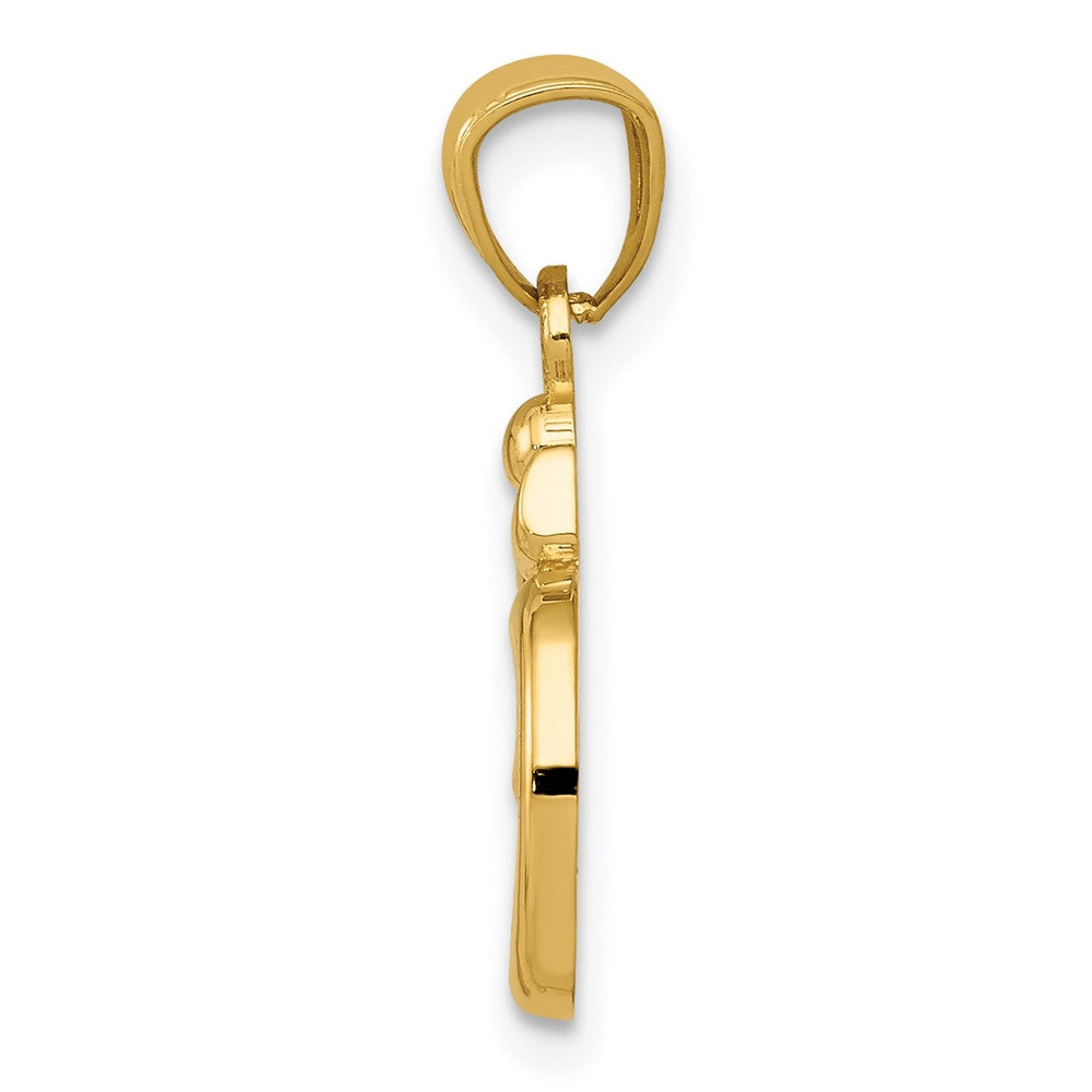 10K Yellow Gold Polished Om Symbol Pendant