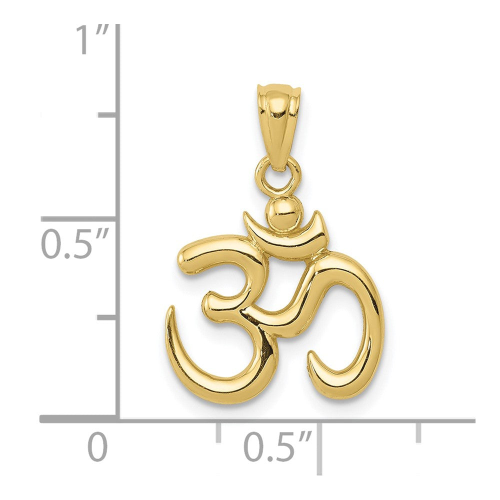 10K Yellow Gold Polished Om Symbol Pendant
