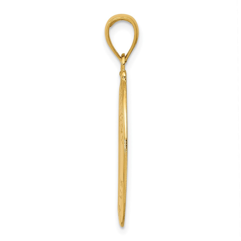 10K Yellow Gold Saint Anthony Oval Medal Pendant