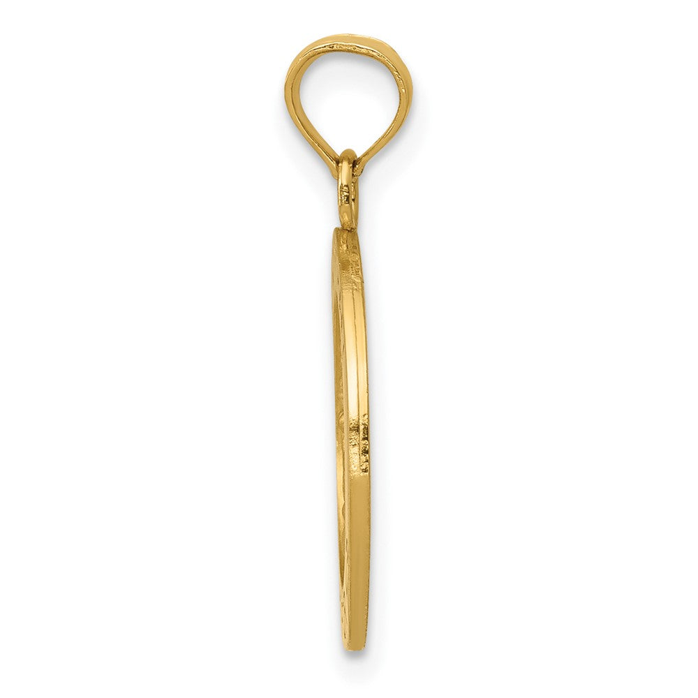 10K Yellow Gold Saint Michael Medal Pendant