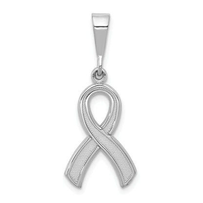 10K White Gold Awareness Pendant