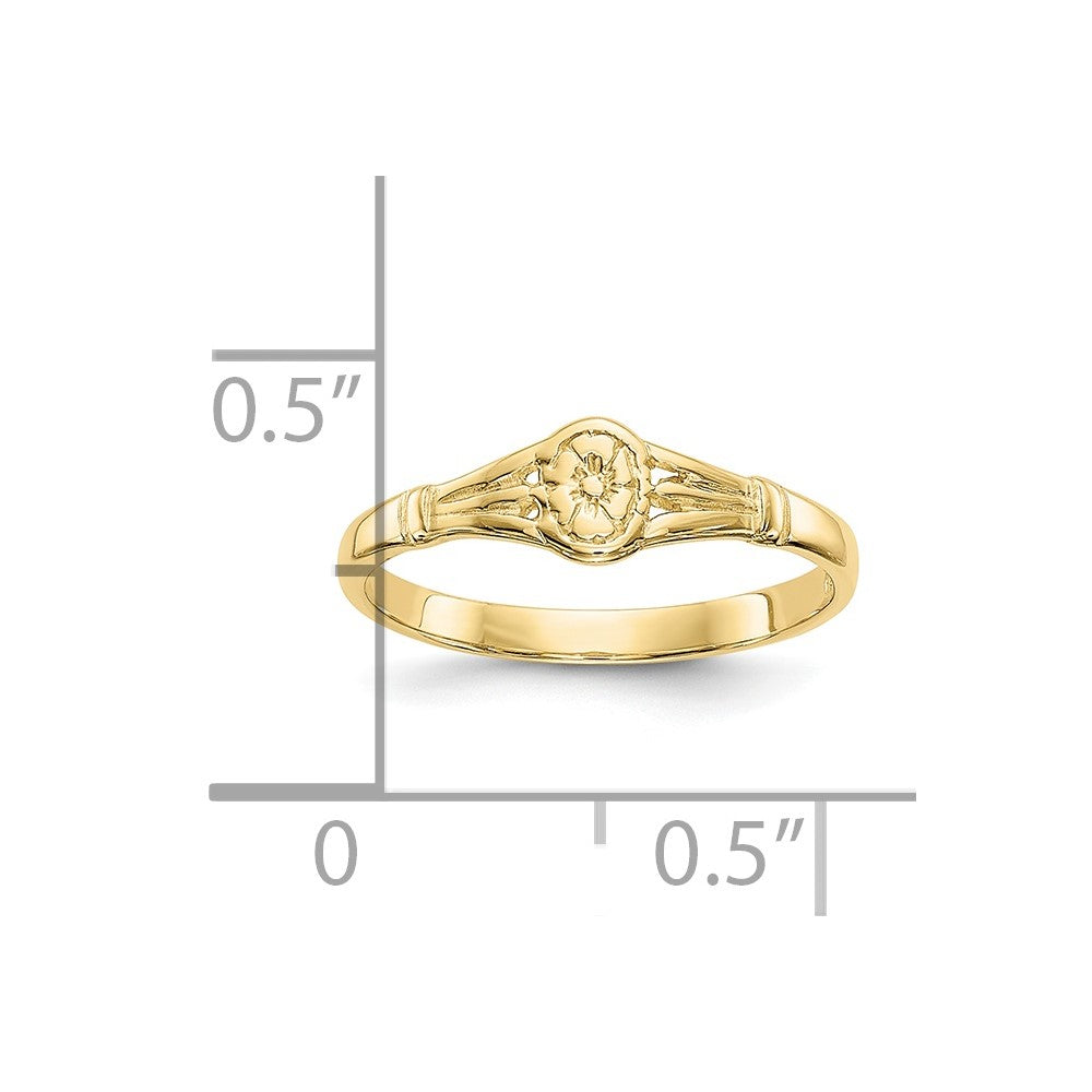 10K Yellow Gold 10K Polished Oval Child'S Ring