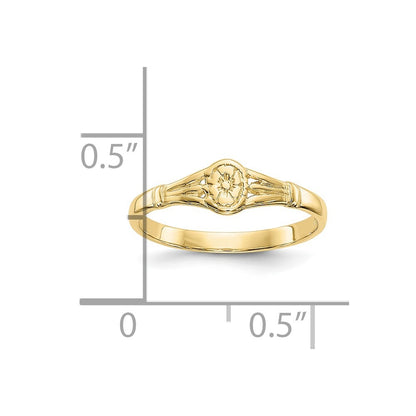 10K Yellow Gold 10K Polished Oval Child'S Ring