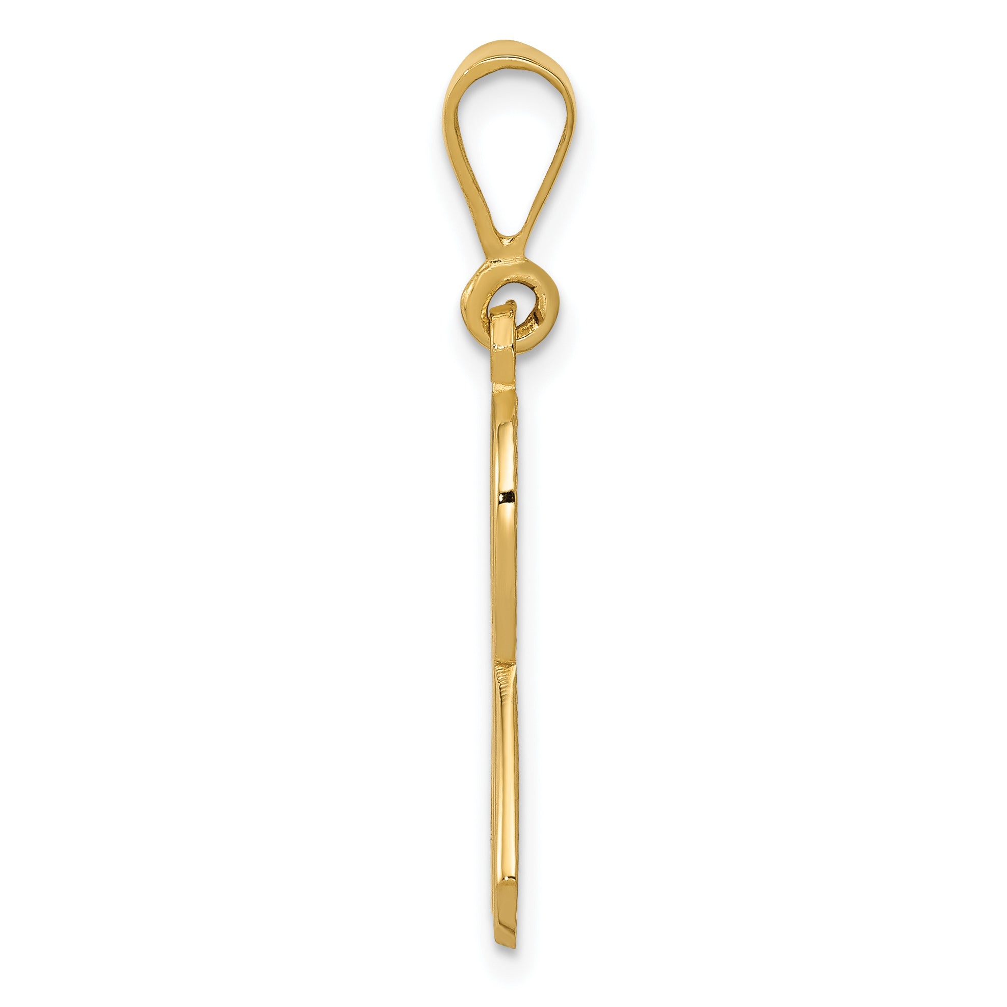 10K Yellow Gold Awareness Pendant