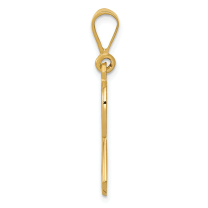 10K Yellow Gold Awareness Pendant