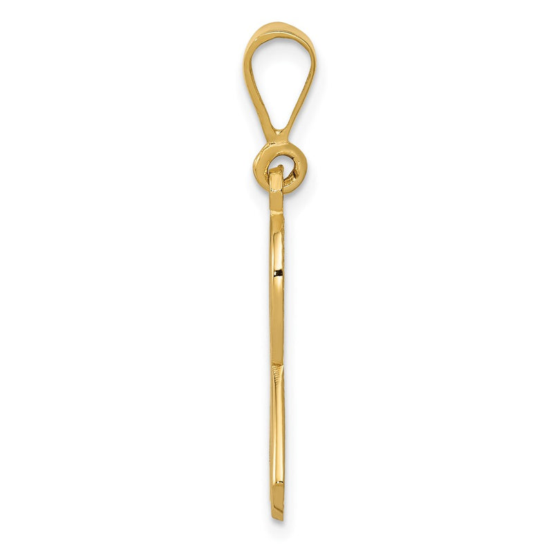10K Yellow Gold Awareness Pendant