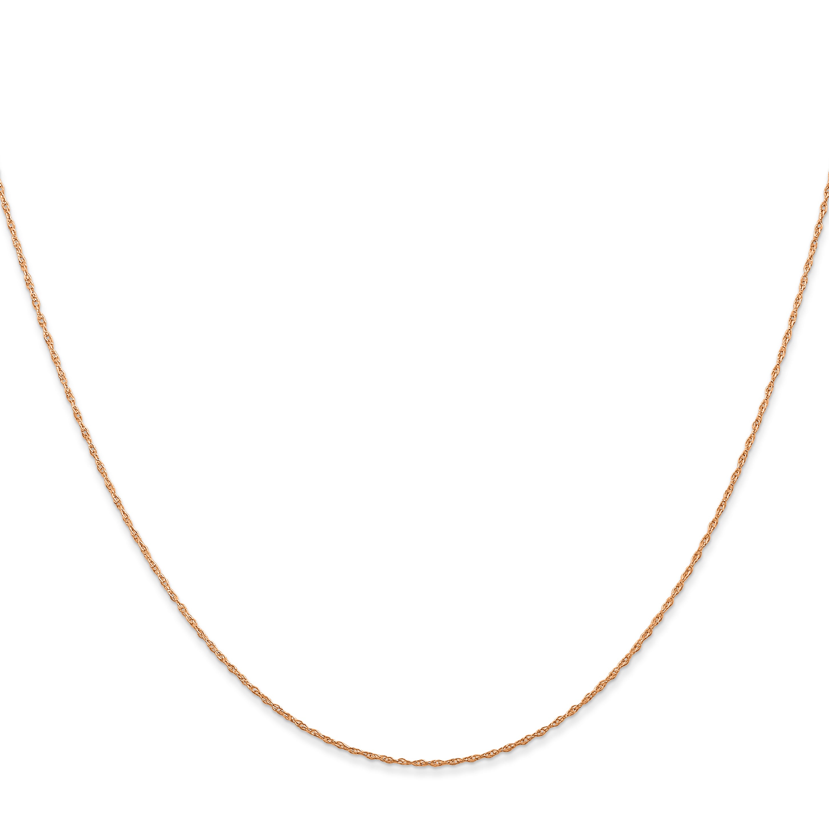 10K Rose Gold 10K .5mm Carded Cable Rope Chain