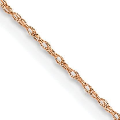 10K Rose Gold 10K .5mm Carded Cable Rope Chain