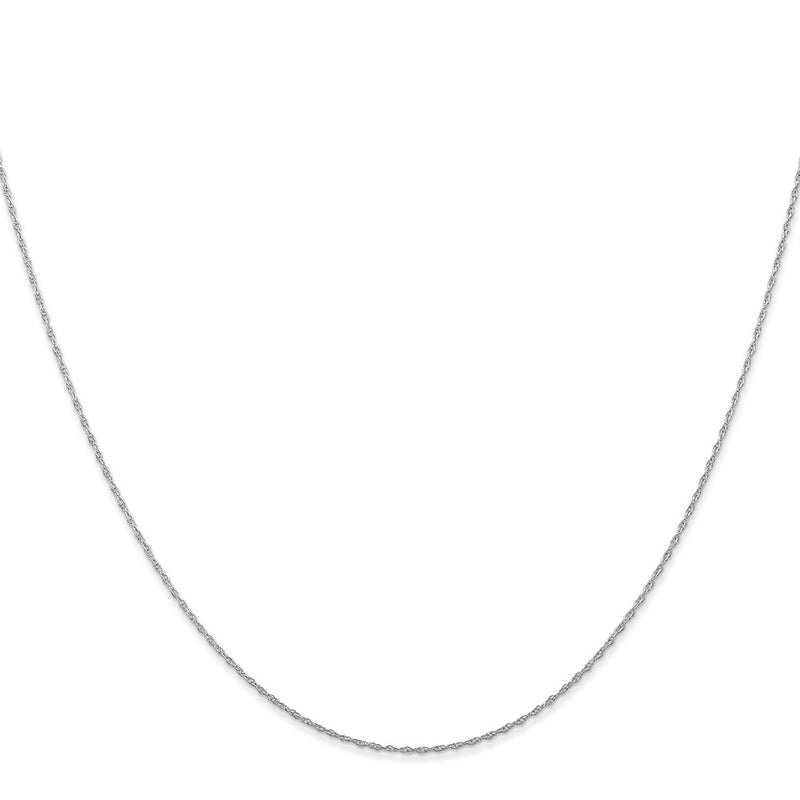 10K White Gold .5 mm Cable Rope Chain Necklace