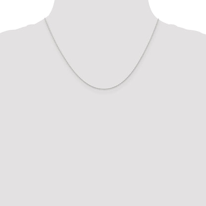 10K White Gold .5mm Carded Cable Rope Chain