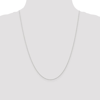 10K White Gold .5mm Carded Cable Rope Chain