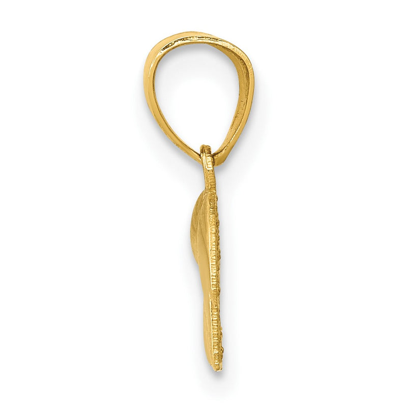 10K Yellow Gold Polished Elephant Pendant