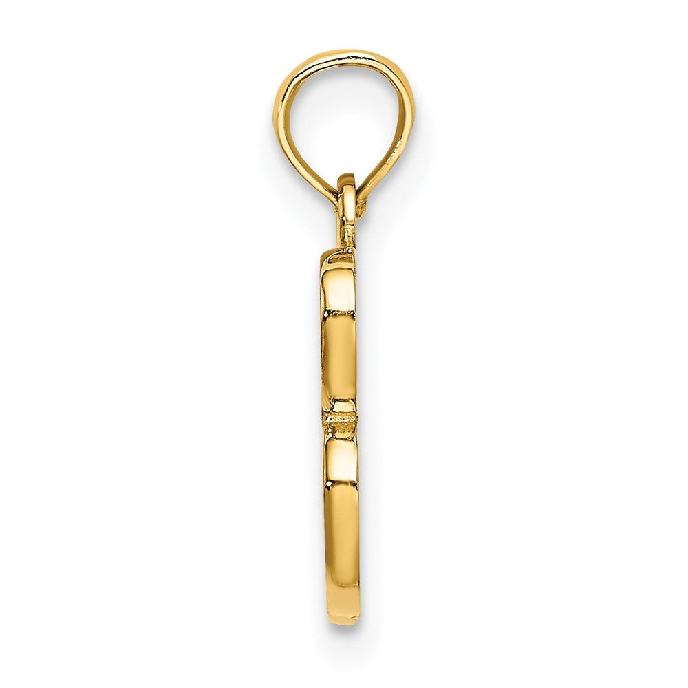 10K Yellow Gold 10K Polished B Script Initial Charm
