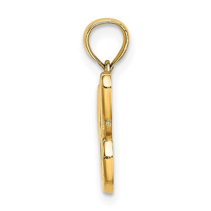 10K Yellow Gold 10K Polished C Script Initial Charm