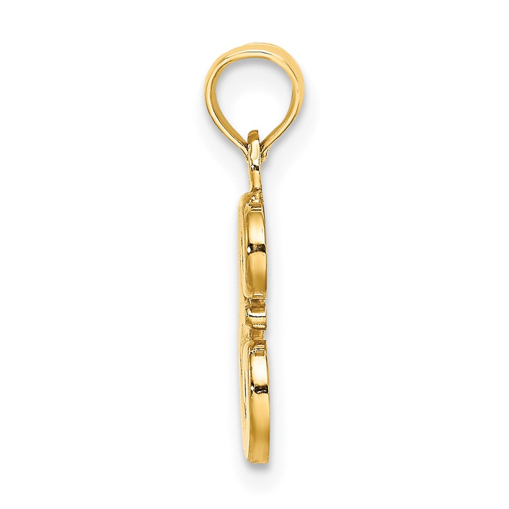 10K Yellow Gold 10K Polished E Script Initial Charm