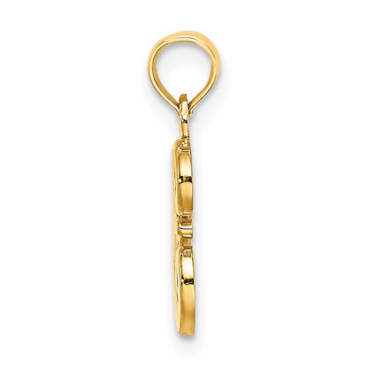10K Yellow Gold 10K Polished E Script Initial Charm