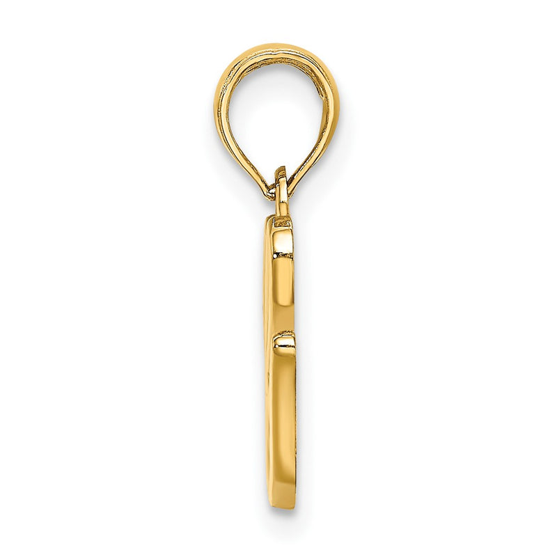 10K Yellow Gold 10K Polished G Script Initial Charm