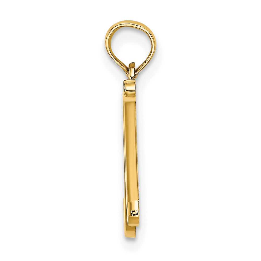 10K Yellow Gold 10K Polished N Script Initial Charm