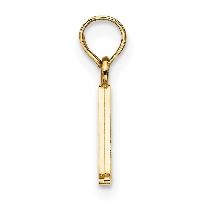 10K Yellow Gold 10K Polished A Block Initial Charm