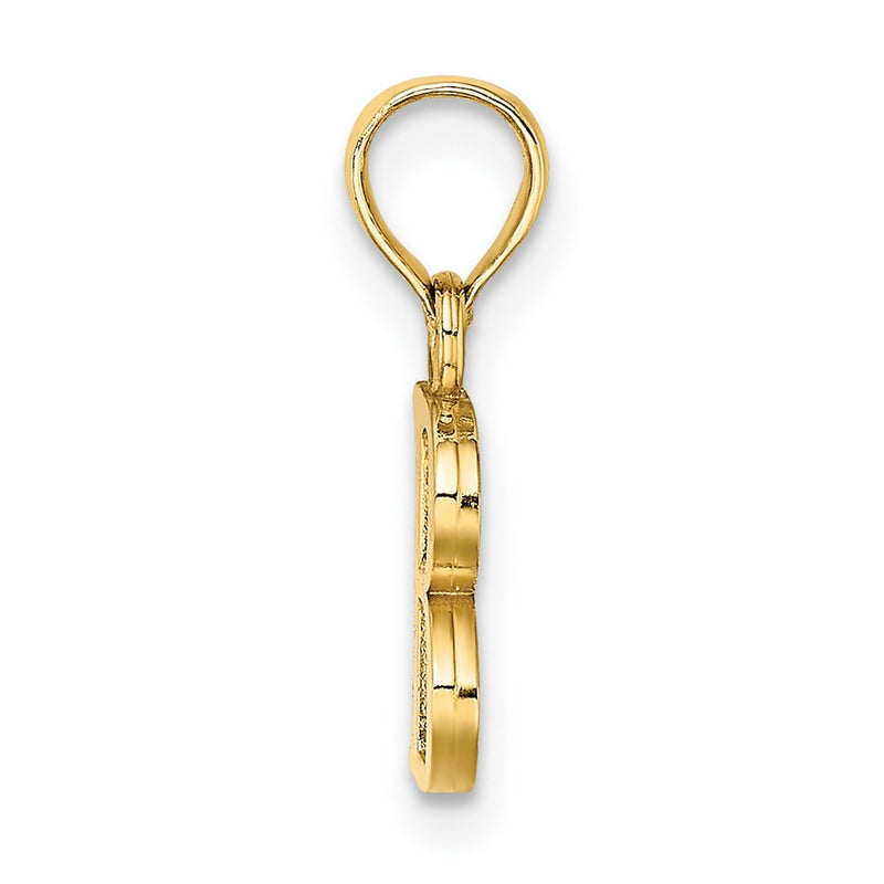 10K Yellow Gold 10K Polished B Block Initial Charm