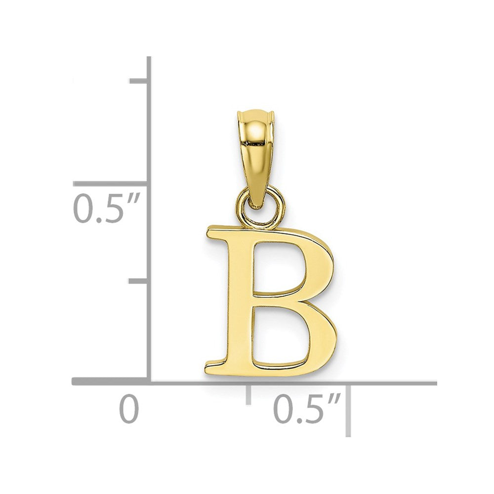 10K Yellow Gold 10K Polished B Block Initial Charm