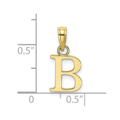 10K Yellow Gold 10K Polished B Block Initial Charm