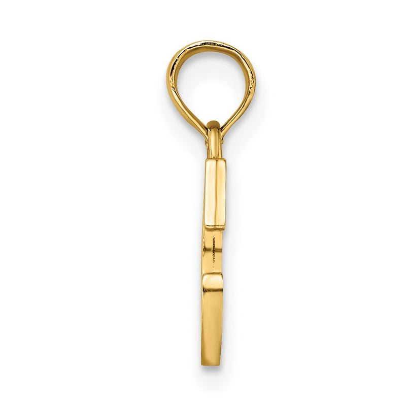 10K Yellow Gold 10K Polished C Block Initial Charm