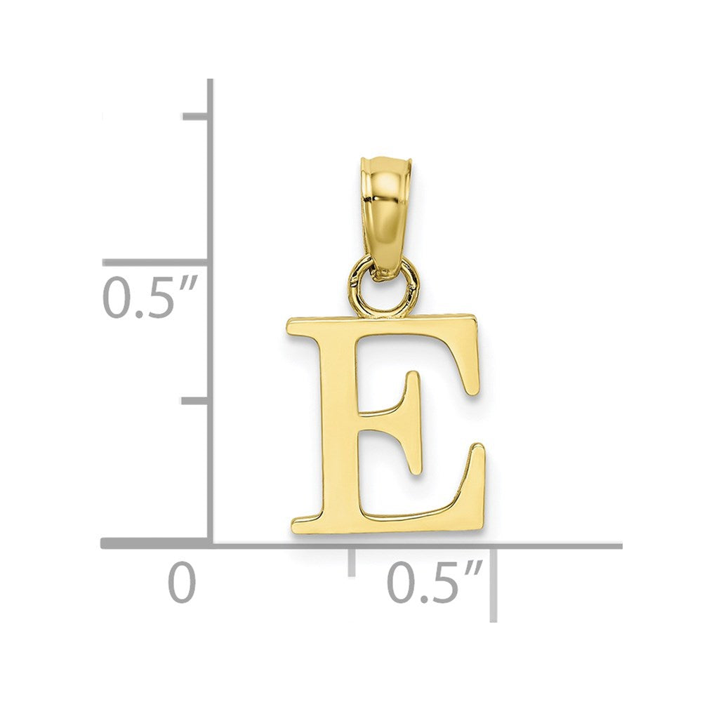 10K Yellow Gold 10K Polished E Block Initial Charm