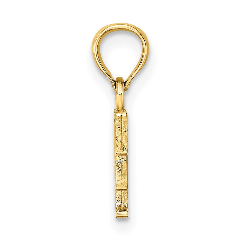 10K Yellow Gold 10K Polished F Block Initial Charm