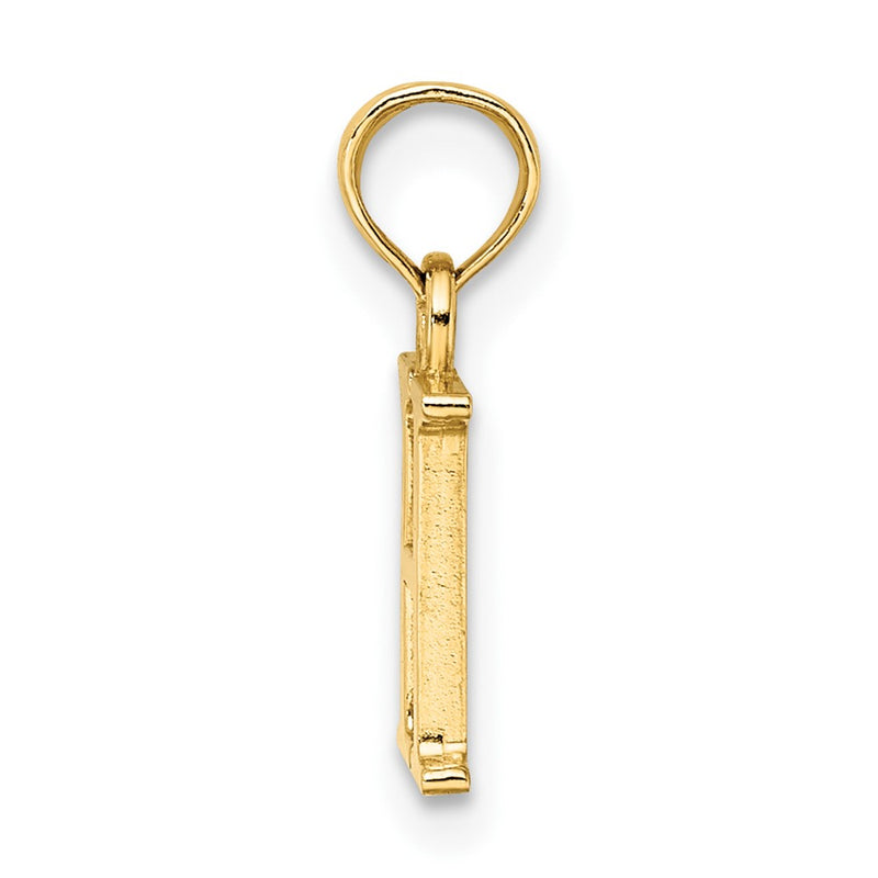 10K Yellow Gold 10K Polished H Block Initial Charm