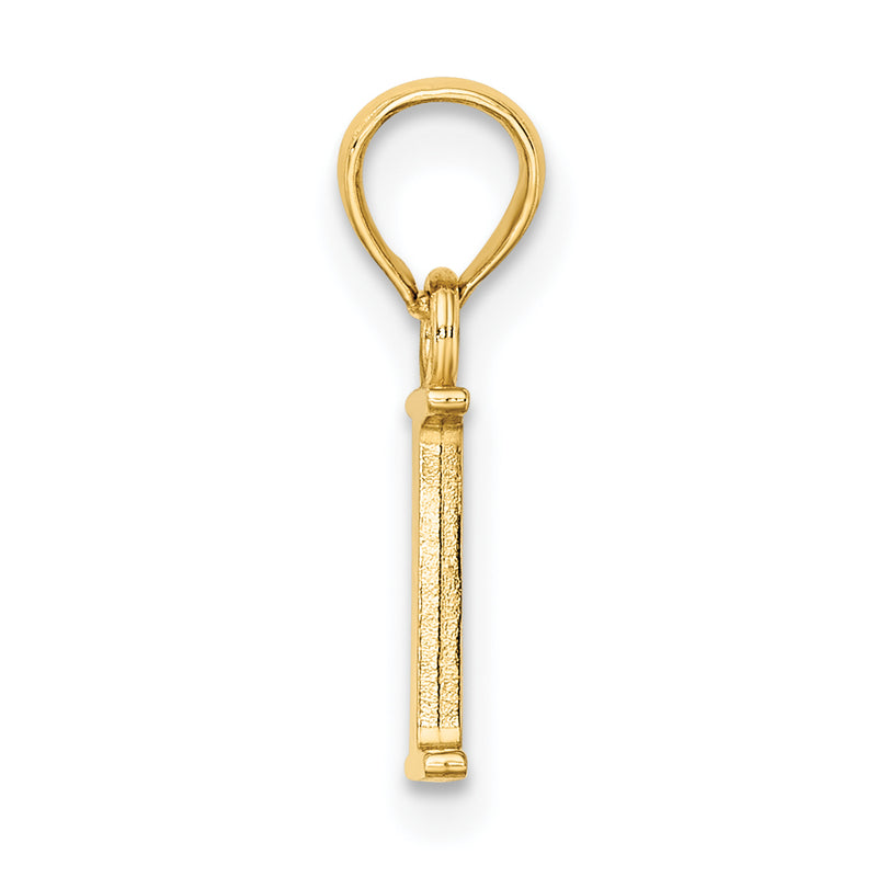 10K Yellow Gold 10K Polished I Block Initial Charm
