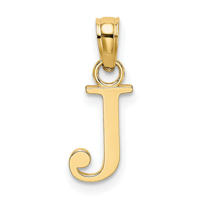 10K Yellow Gold 10K Polished J Block Initial Charm