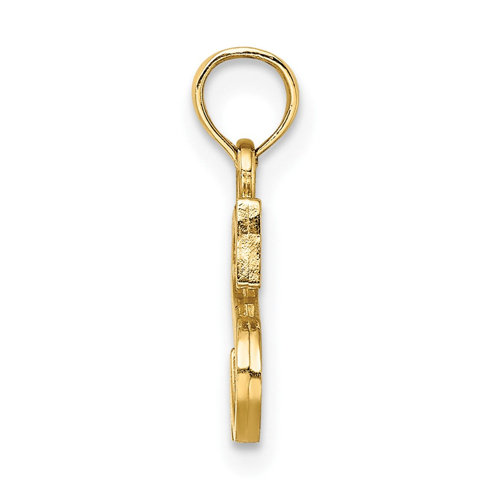 10K Yellow Gold 10K Polished S Block Initial Charm