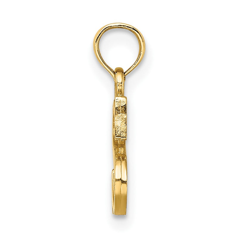 10K Yellow Gold 10K Polished S Block Initial Charm