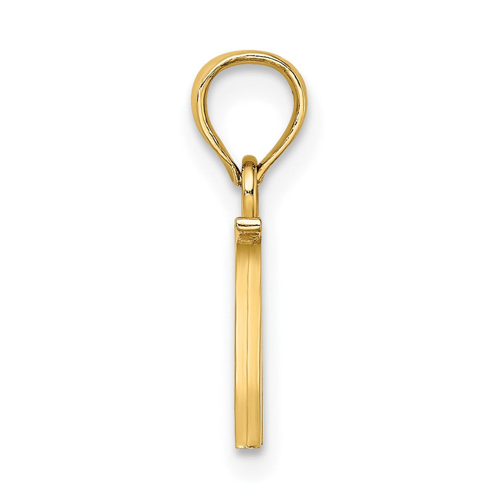 10K Yellow Gold 10K Polished W Block Initial Charm