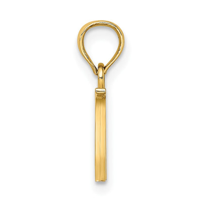 10K Yellow Gold 10K Polished W Block Initial Charm