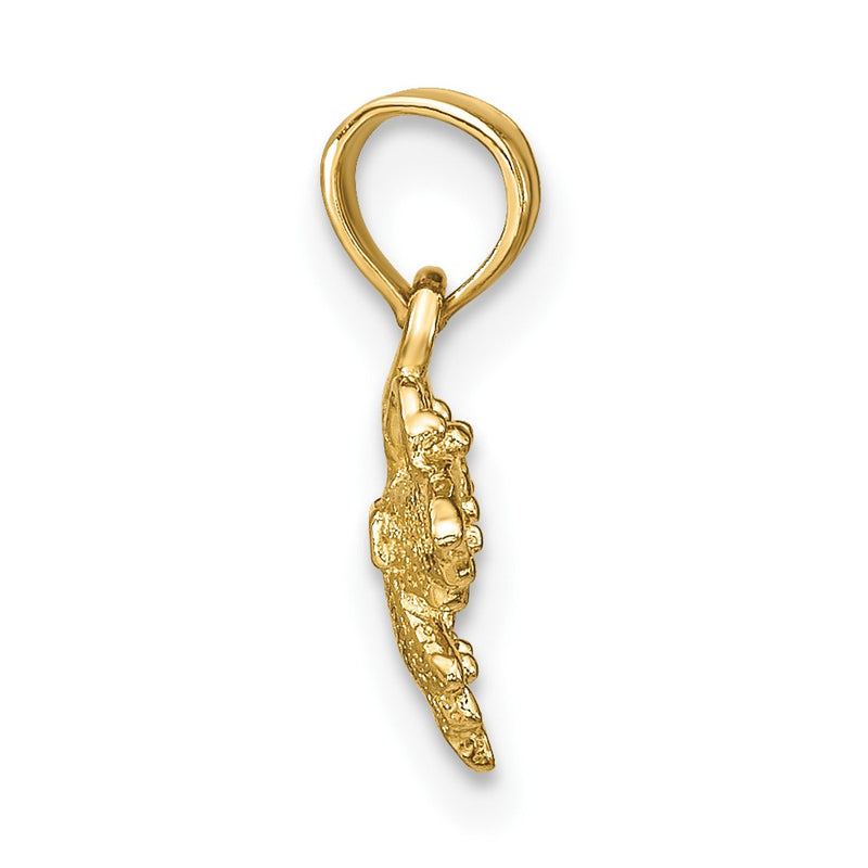 10K Yellow Gold 10K Textured Mini Butterfly Charm