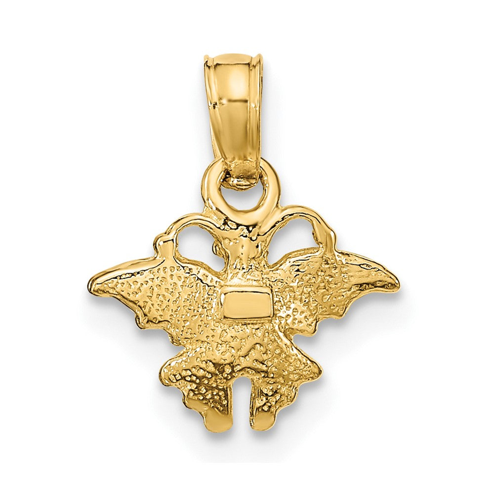 10K Yellow Gold 10K Textured Mini Butterfly Charm