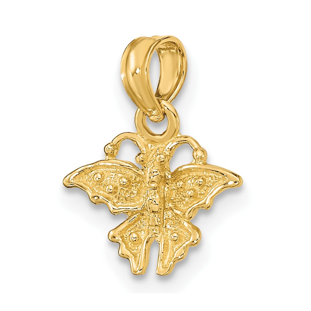 10K Yellow Gold 10K Textured Mini Butterfly Charm
