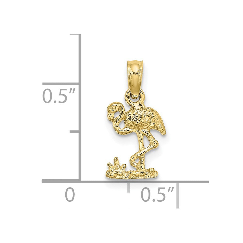 10K Yellow Gold 10K Mini Flamingo Charm