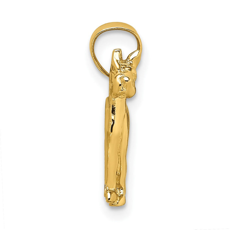 10K Yellow Gold 10K 2-D Great Dane Dog Charm