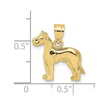 10K Yellow Gold 10K 2-D Great Dane Dog Charm