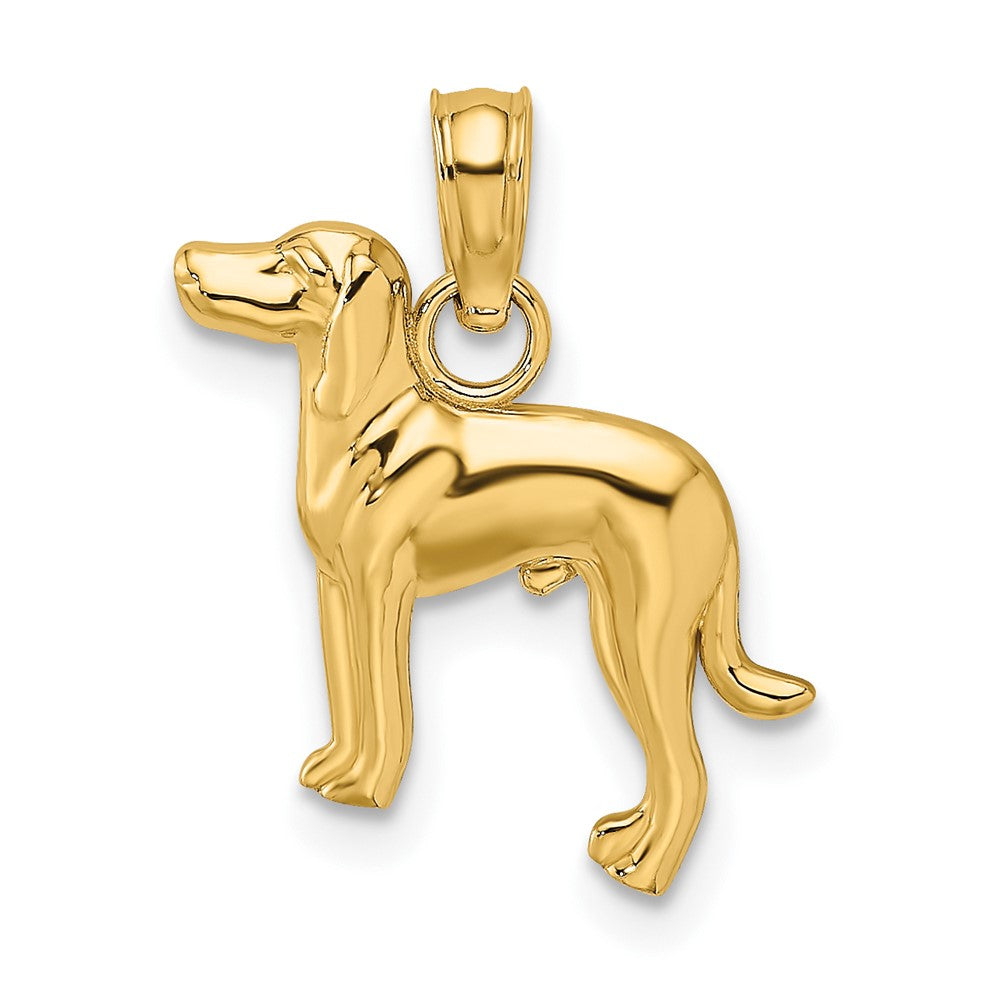 10K Yellow Gold 10K 2-D Greyhound Dog Charm