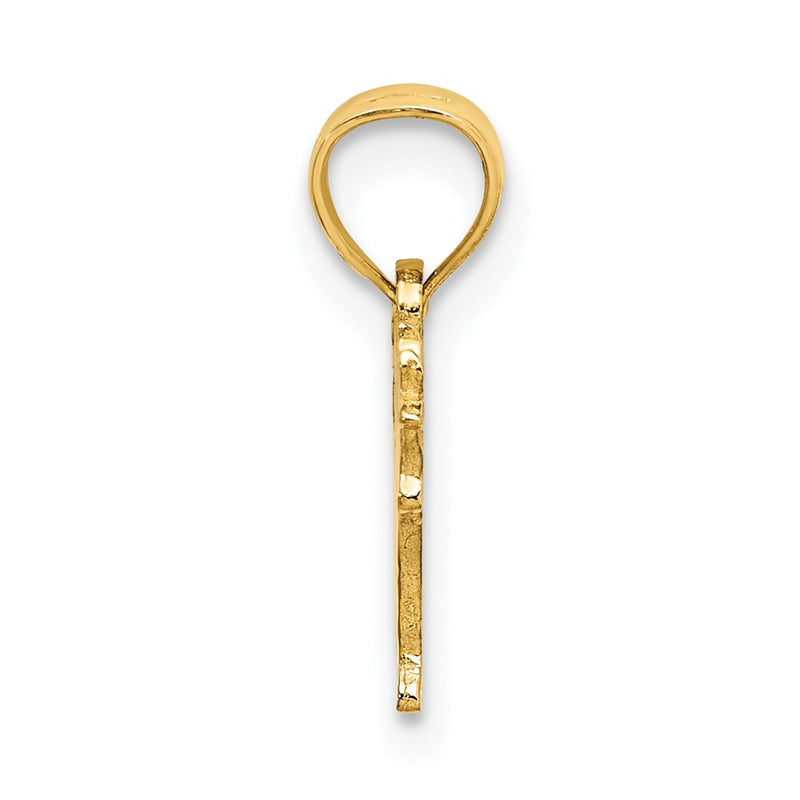 10K Yellow Gold 10K Flat And Engraved Cow Charm