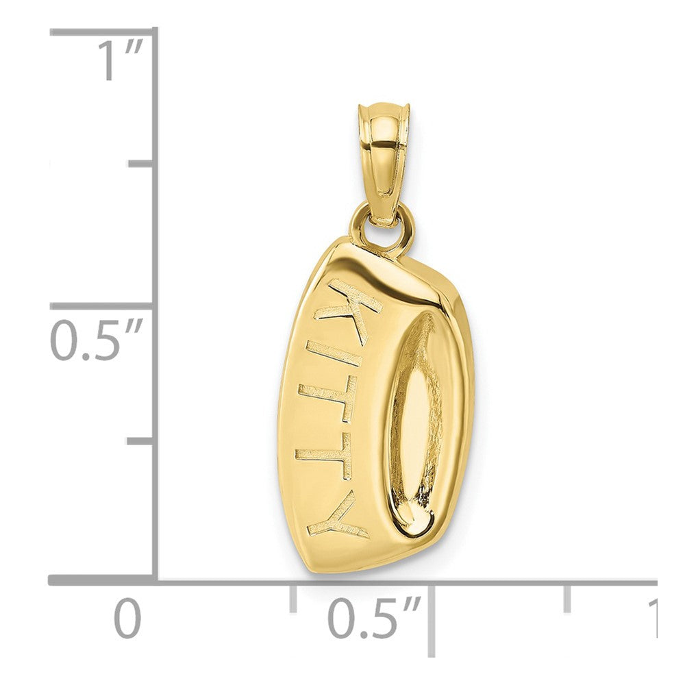 10K Yellow Gold 10K Kitty Bowl Charm
