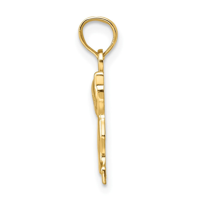 10K Yellow Gold Mini Sitting Kitten Charm