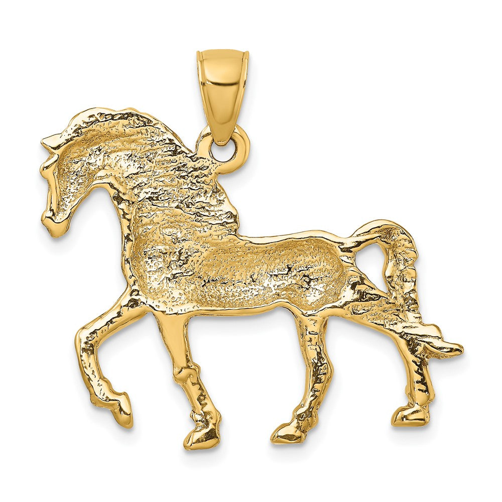 10K Yellow Gold 10K 2-D Horse Walking Charm